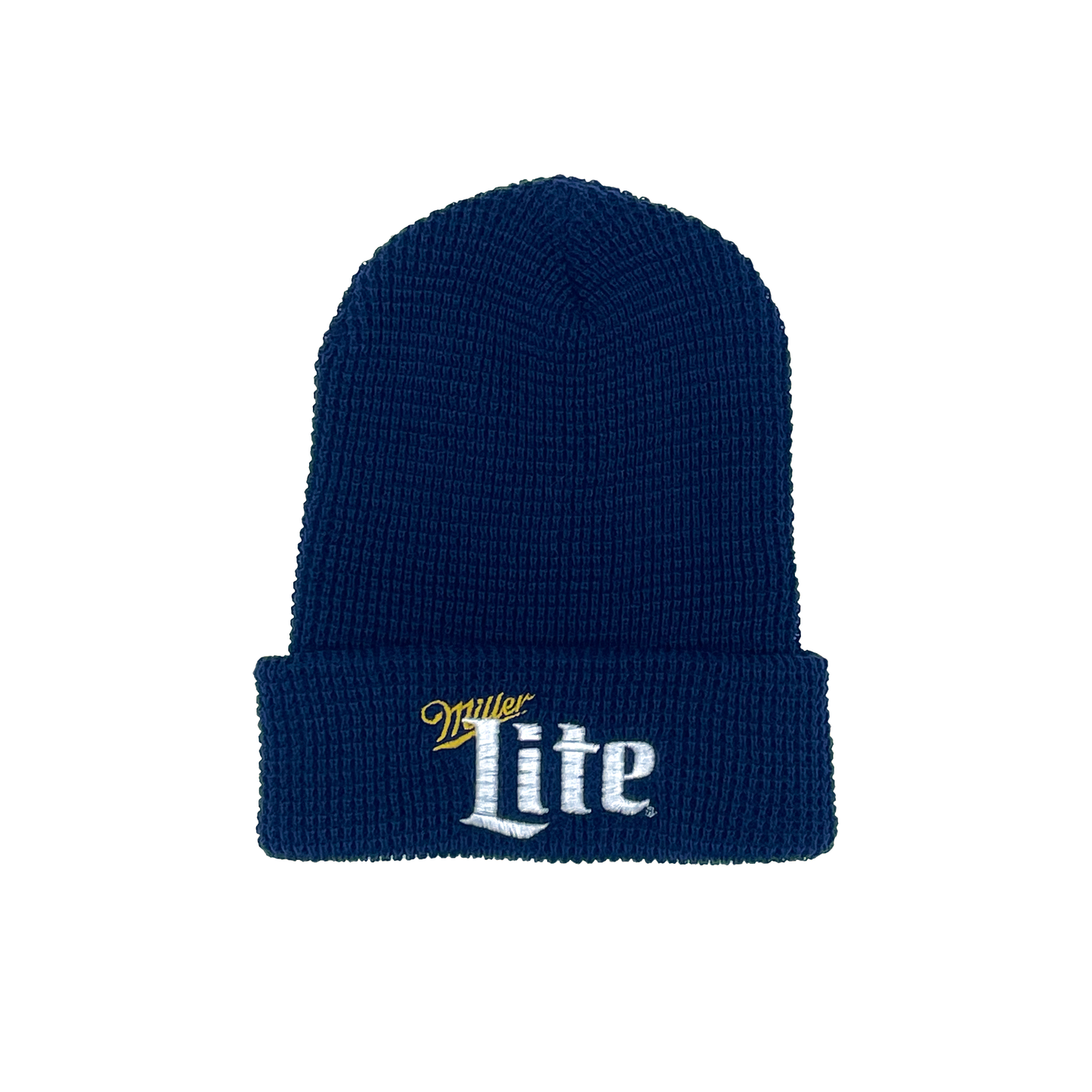 MILLER LITE NAVY WAFFLE KNIT BEANIE