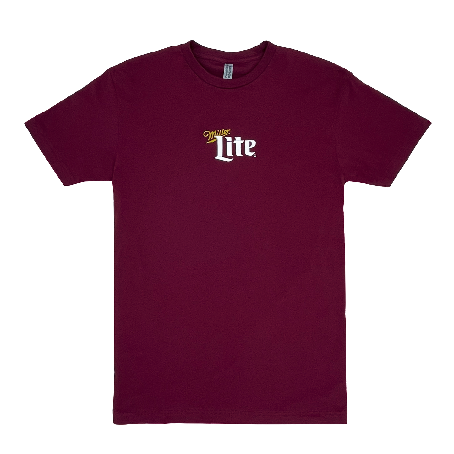MILLER LITE MAROON EMBROIDERED TEE