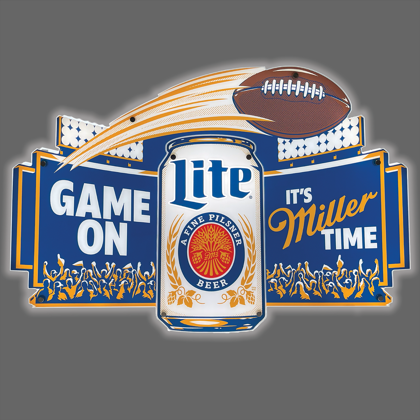 MILLER LITE FOOTBALL LED SIGN