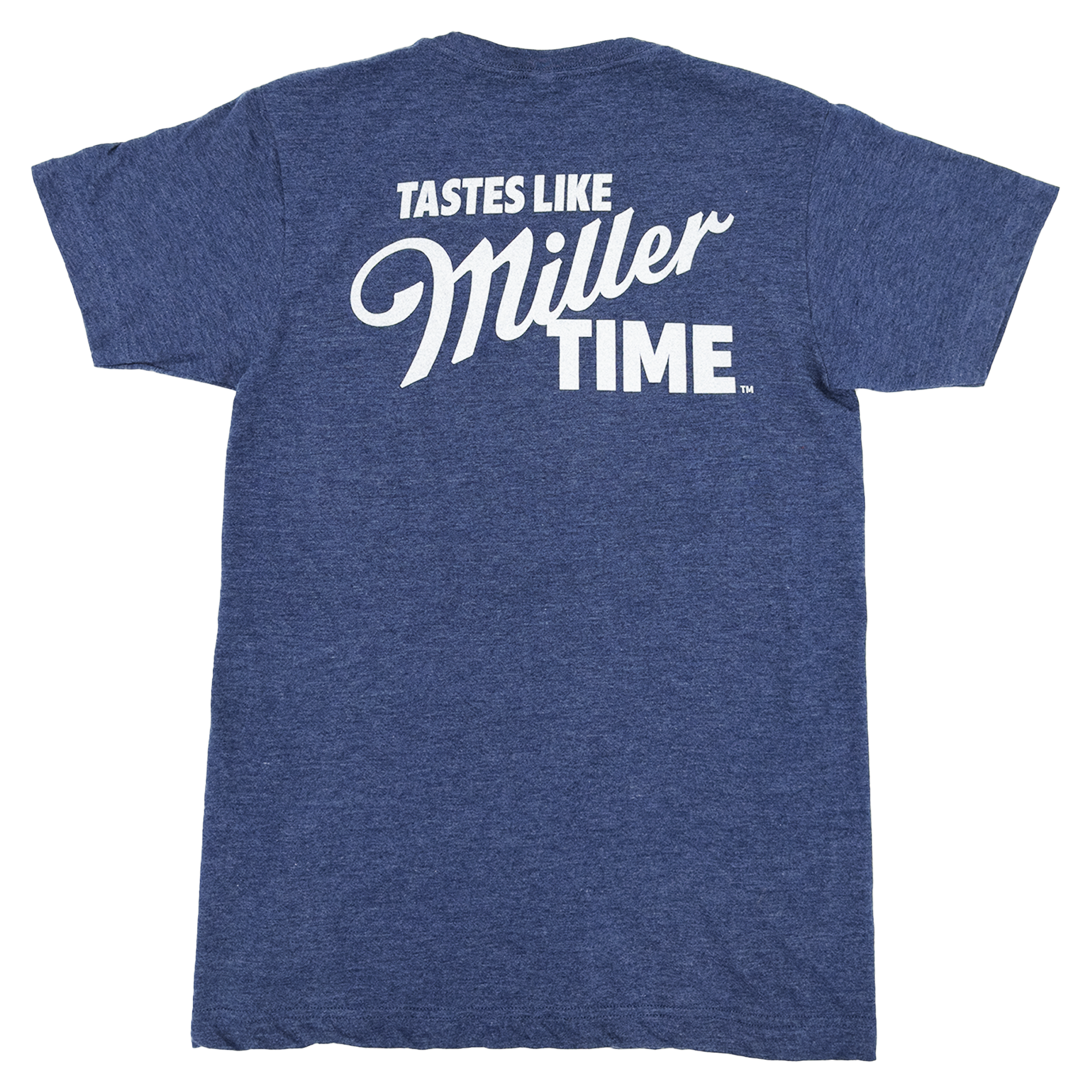 TASTES LIKE MILLER TIME HEATHER NAVY TEE – Miller Lite Shop