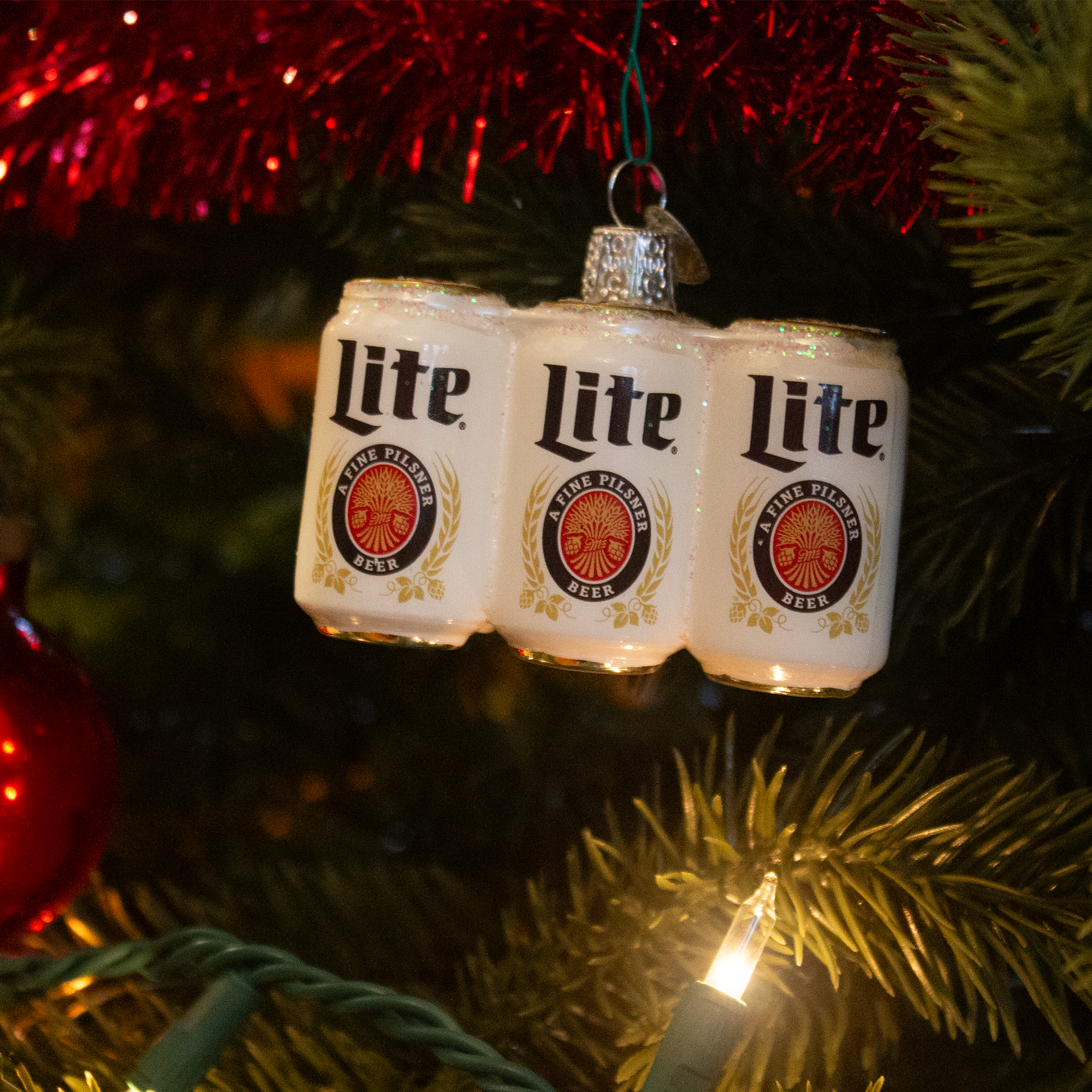 MillerLite Beernament Christmas Ornament deals Set of 6 In Hand Ships ASAP