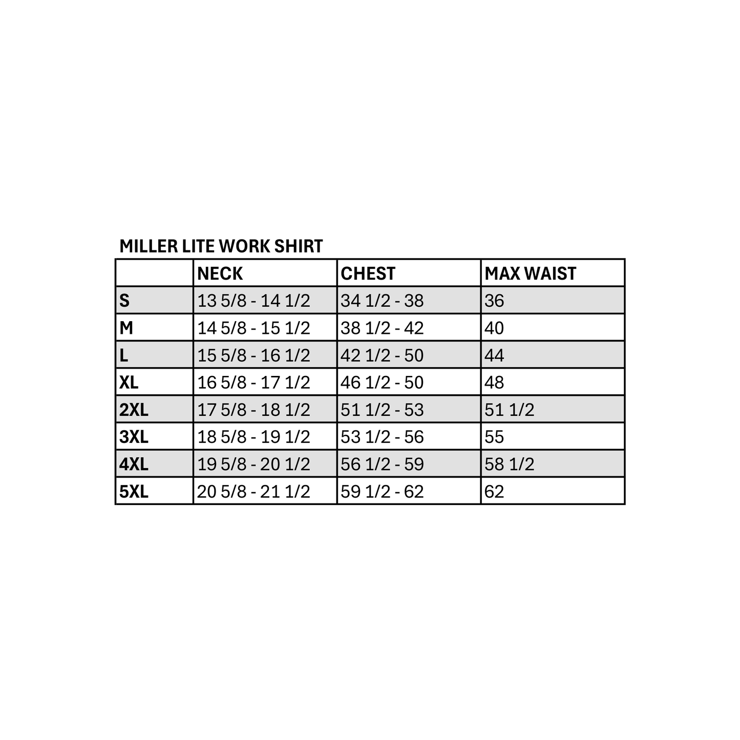 MILLER LITE WORK SHIRT