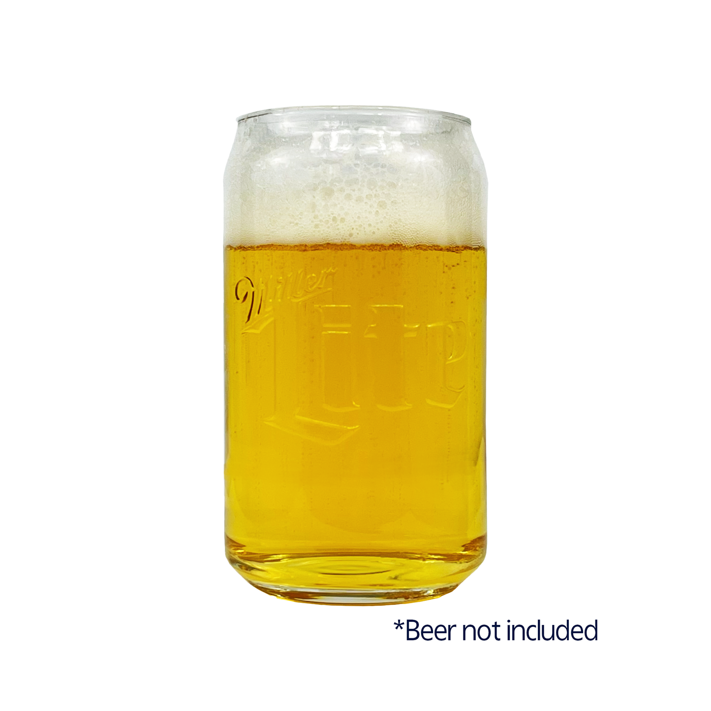 MILLER LITE EMBOSSED CAN GLASS