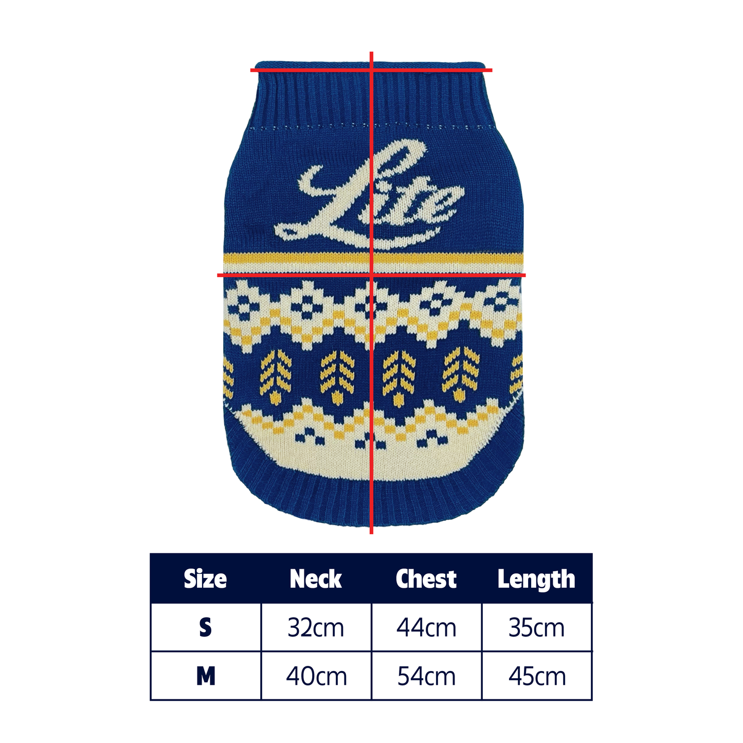 MILLER LITE HOLIDAY KNIT PET SWEATER