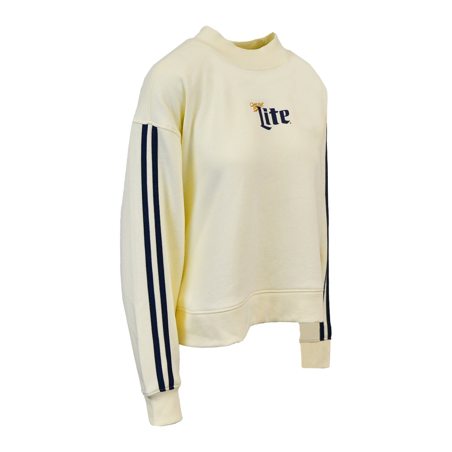 Ladies' Striped Mock Neck Sweatshirt