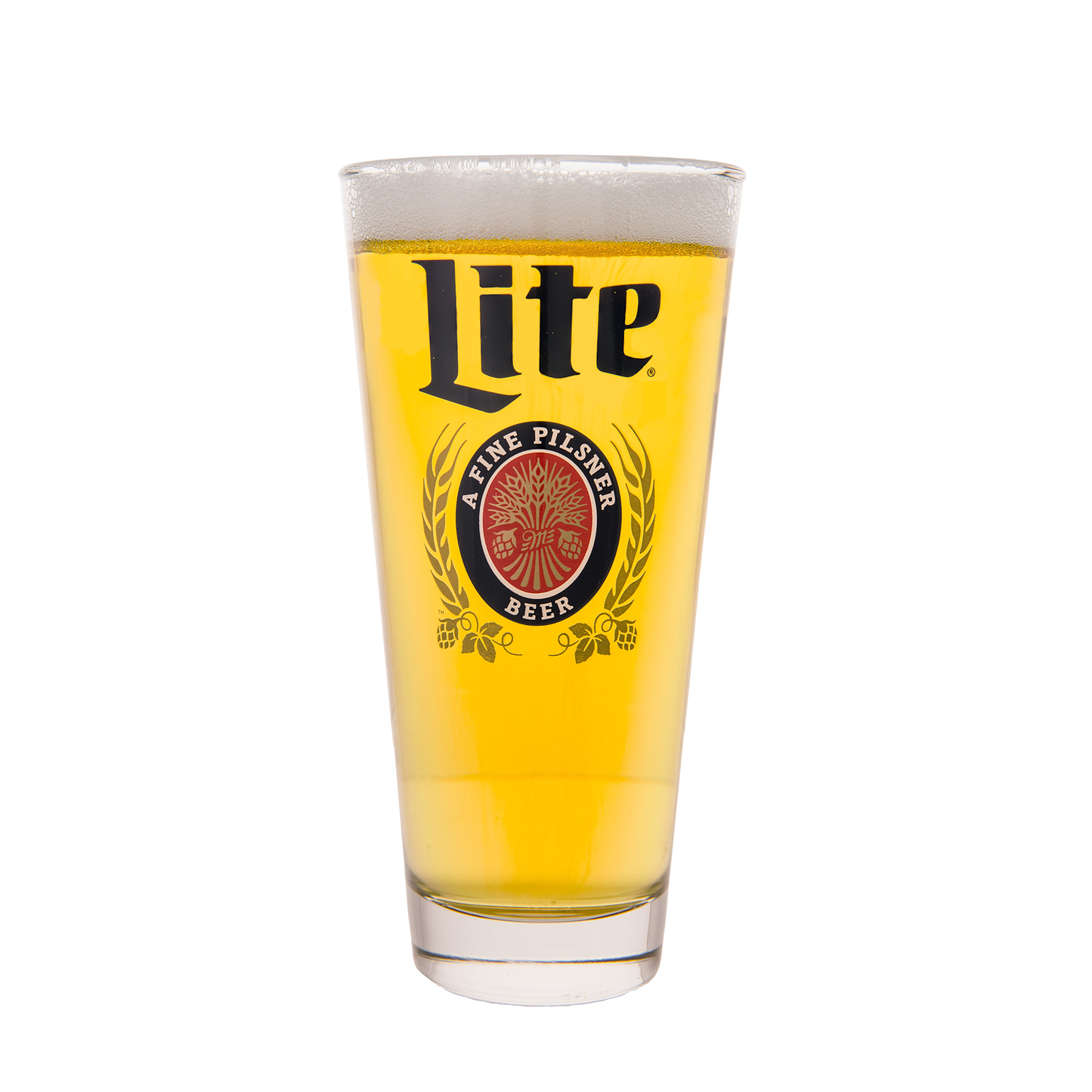 SIGNATURE MILLER LITE 16 OZ GLASS