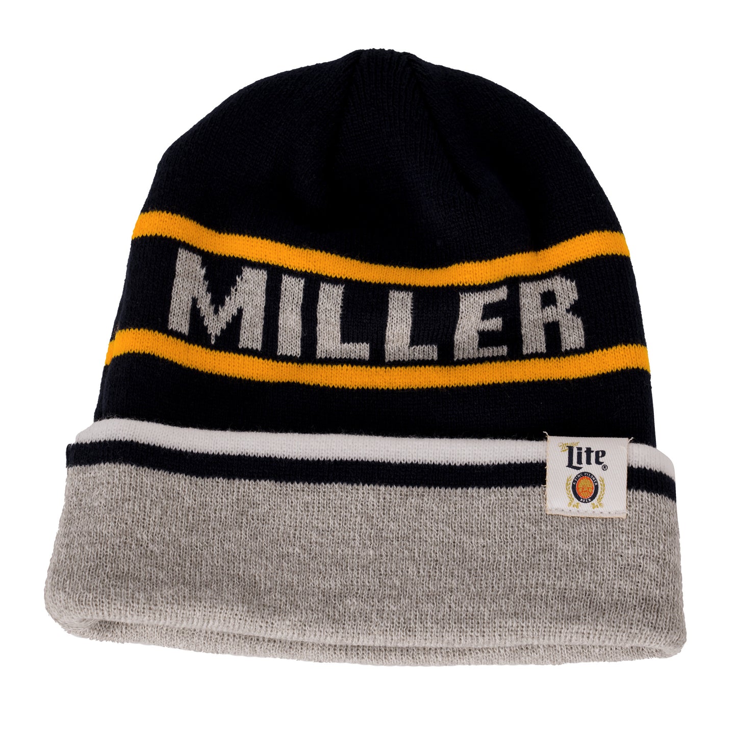 MILLER LITE NAVY + GOLD BEANIE
