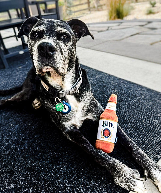 Miller Lite "Bite" Plush Bottle Dog Toy