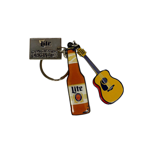 Conciertos Originales Guitar and Bottle Keychain