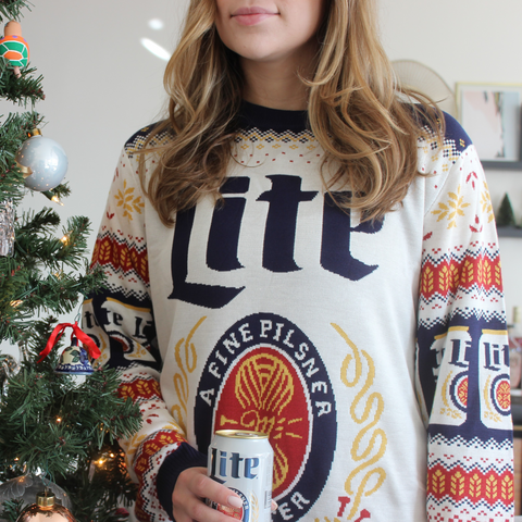 Miller Lite Best Holiday Sweaters 2018 New 2018 Miller Lite Ugly