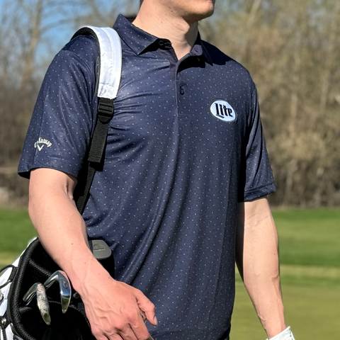 LITE NAVY CALLAWAY GOLF POLO Miller Lite Shop