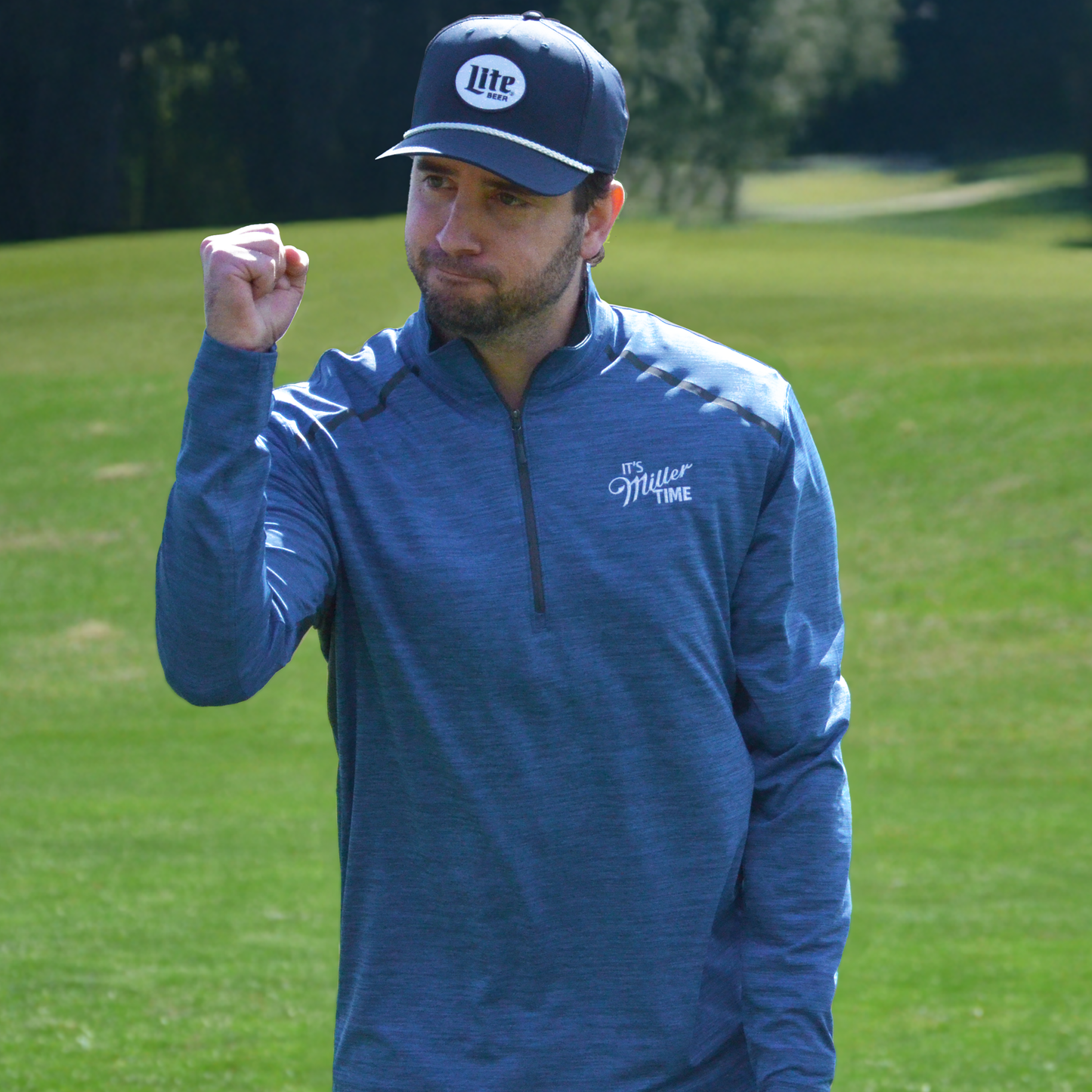 IT'S MILLER TIME 1/4 ZIP PULLOVER