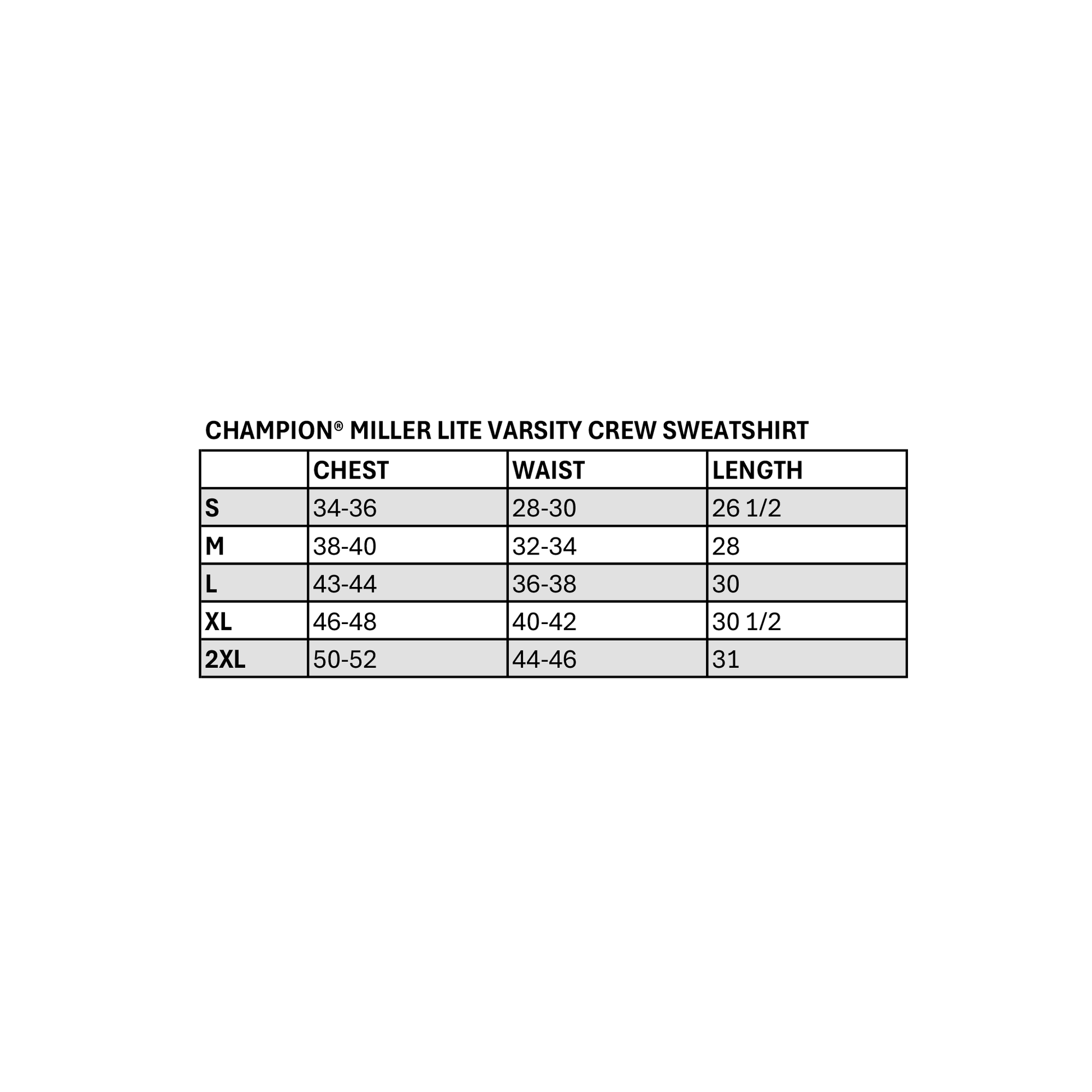 Champion® Miller Lite Varsity Crew Sweatshirt – Miller Lite Shop