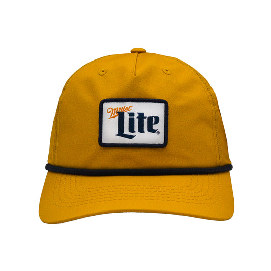 Gold Performance Cap with Navy Rope