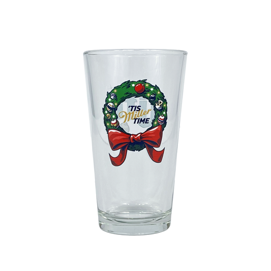 MILLER LITE HOLIDAY 16oz PINT GLASS