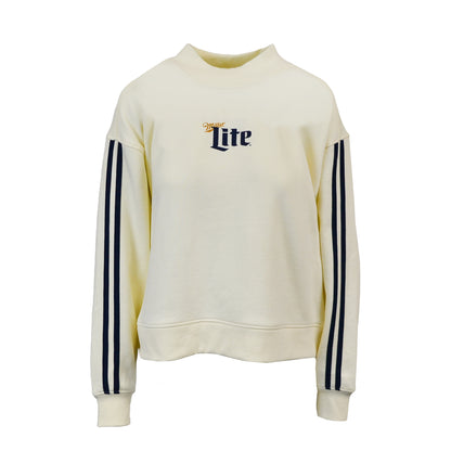 Ladies' Striped Mock Neck Sweatshirt