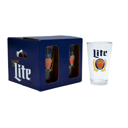 Miller Lite Pint Glass 4-Pack