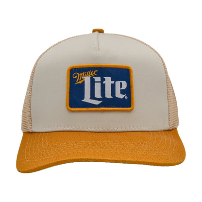 Gold and Cream Mid-Pro Trucker Cap