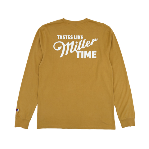 Hanes Brands Tastes Like Miller Time Champion Long Sleeve Tee 2x