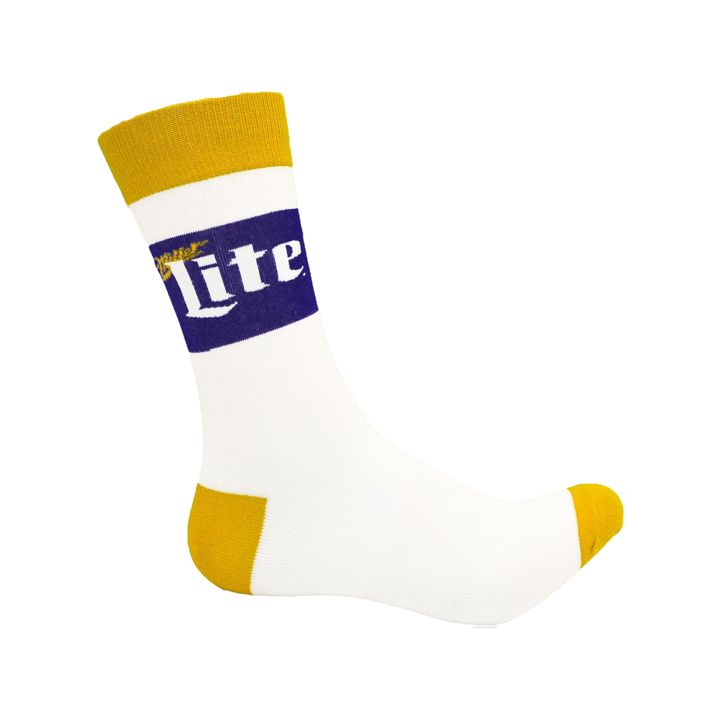 White and Gold Striped Socks