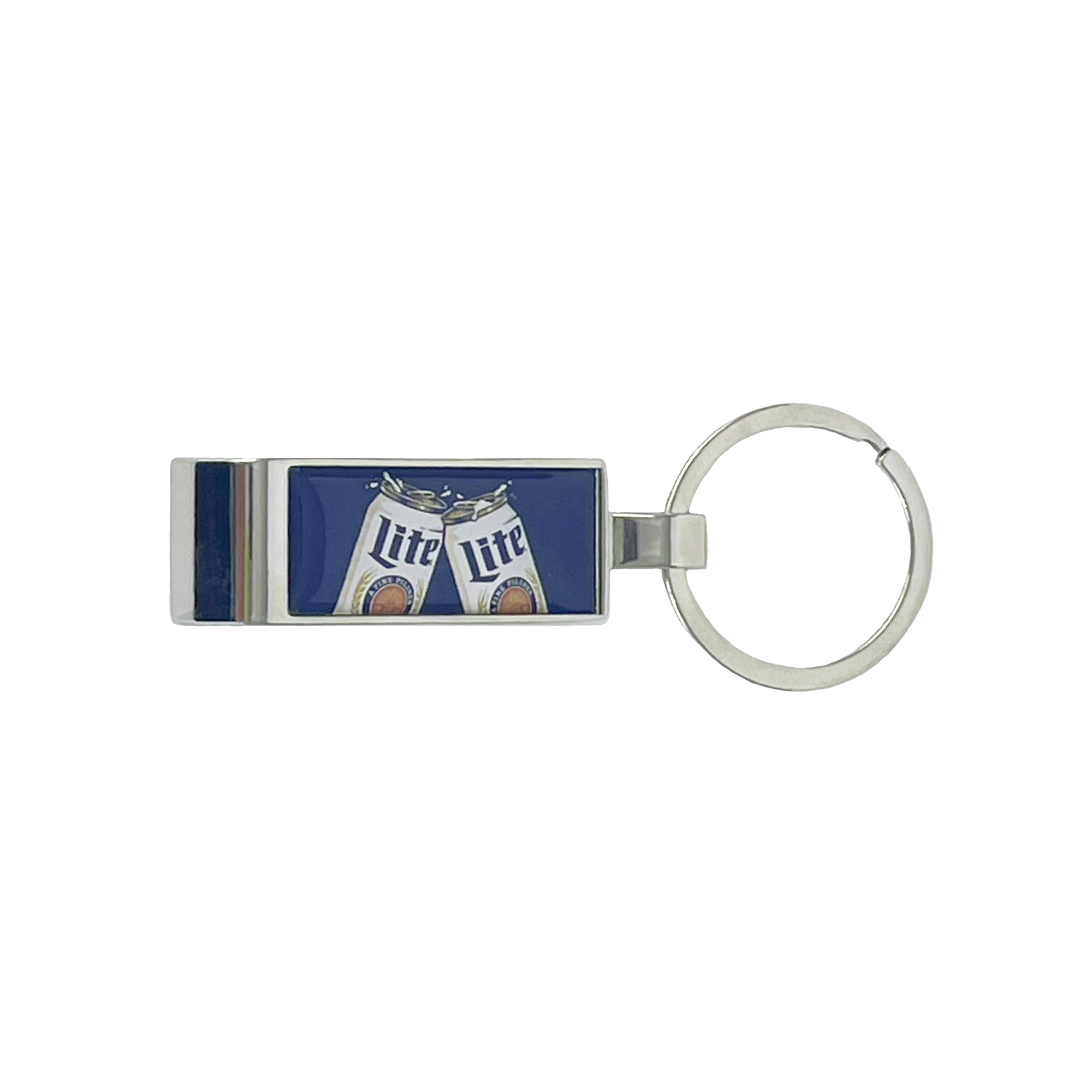 MILLER LITE CHEERSING CAN WRENCH OPENER KEYCHAIN