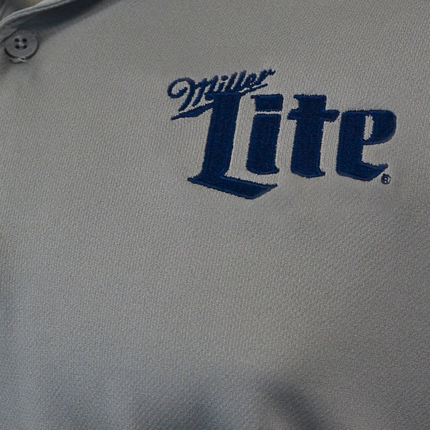 MILLER LITE GRAY ADIDAS GOLF POLO
