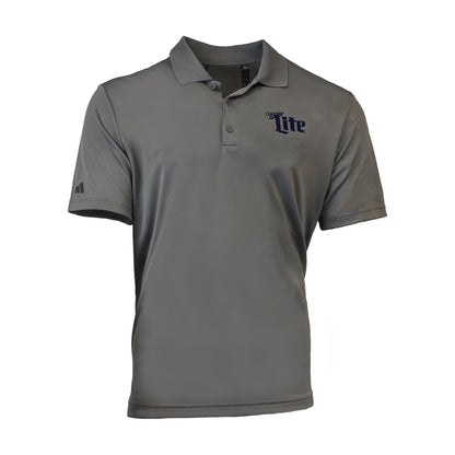 MILLER LITE GRAY ADIDAS GOLF POLO