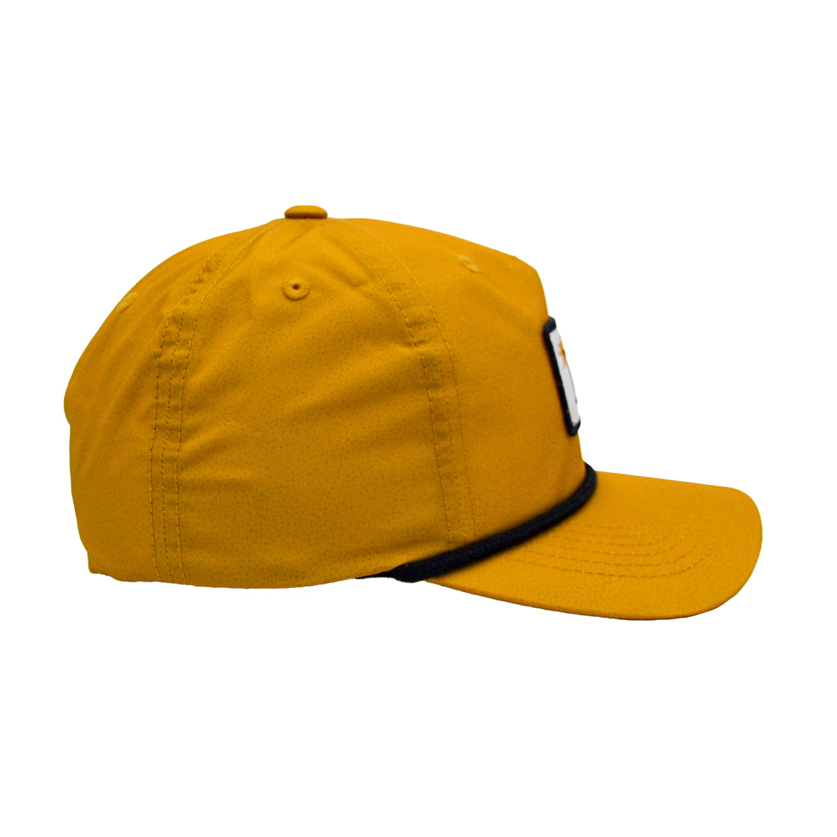 Gold Performance Cap with Navy Rope