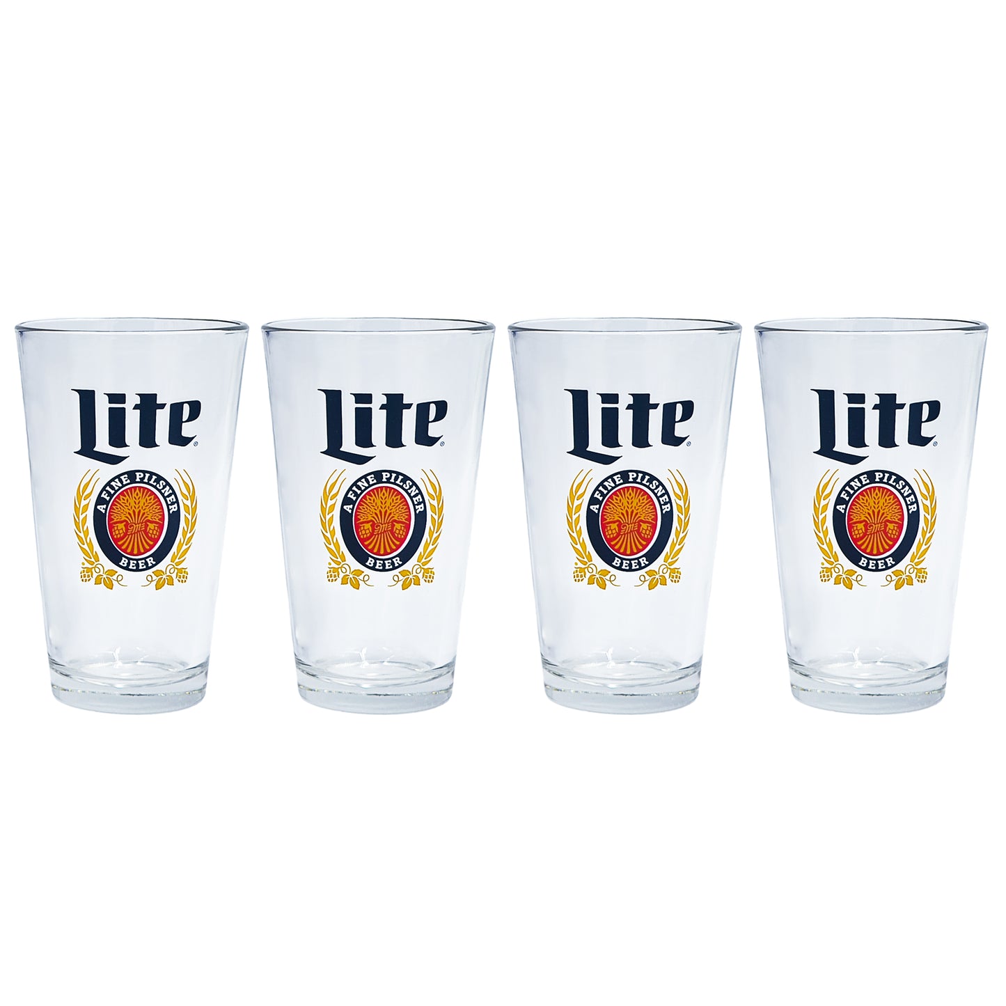 Miller Lite Pint Glass 4-Pack