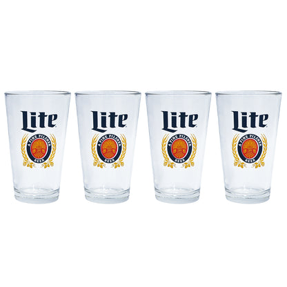 Miller Lite Pint Glass 4-Pack