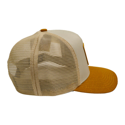 Gold and Cream Mid-Pro Trucker Cap