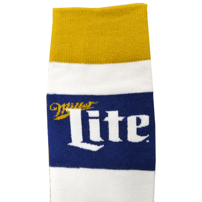 White and Gold Striped Socks