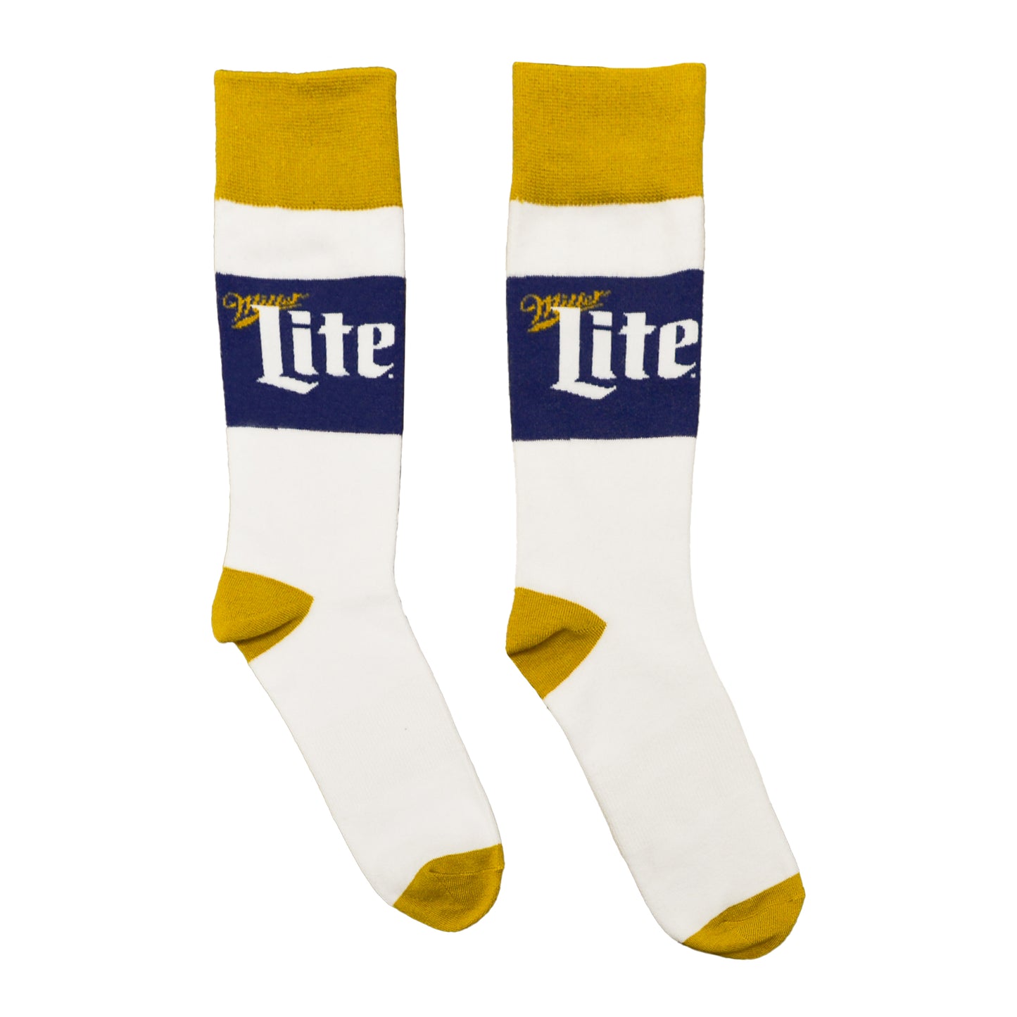 White and Gold Striped Socks