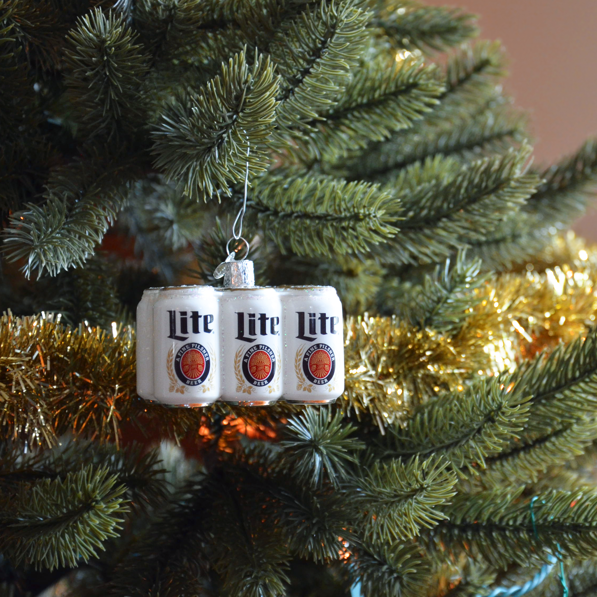 Miller Lite Shop MILLER LITE – Merch SIX PACK ORNAMENT BEERNAMENT