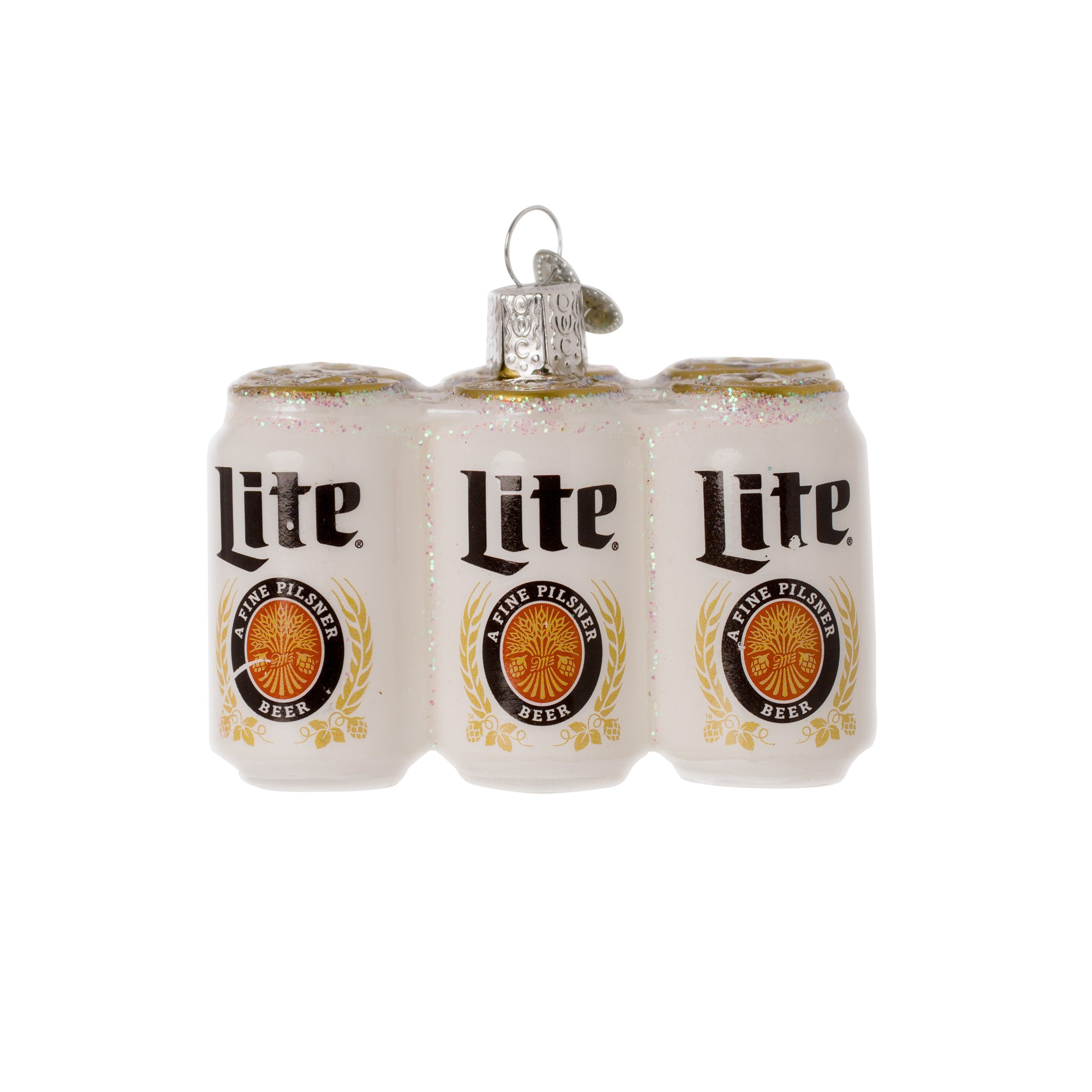 MILLER LITE SIX PACK HOLIDAY ORNAMENT