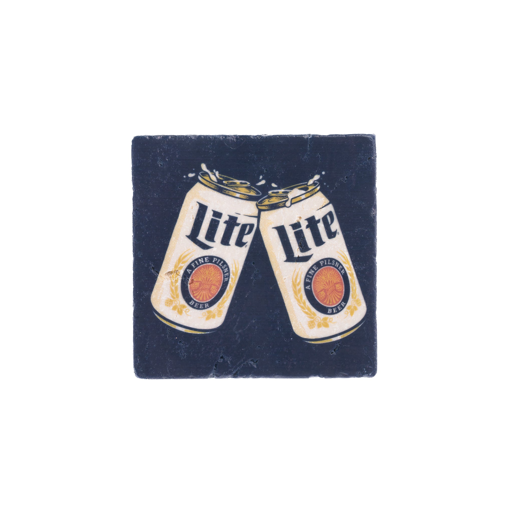 MILLER LITE CHEERSING CAN MARBLE COASTER Miller Lite Shop miller-lite-cheersing-can-marble-coaster-miller-lite-shop